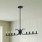 Designers Fountain Skye 60 Watt 8-Light Matte Black Minimalist Island Light with Bare Bulbs D314C-IS-MB - alternate 7